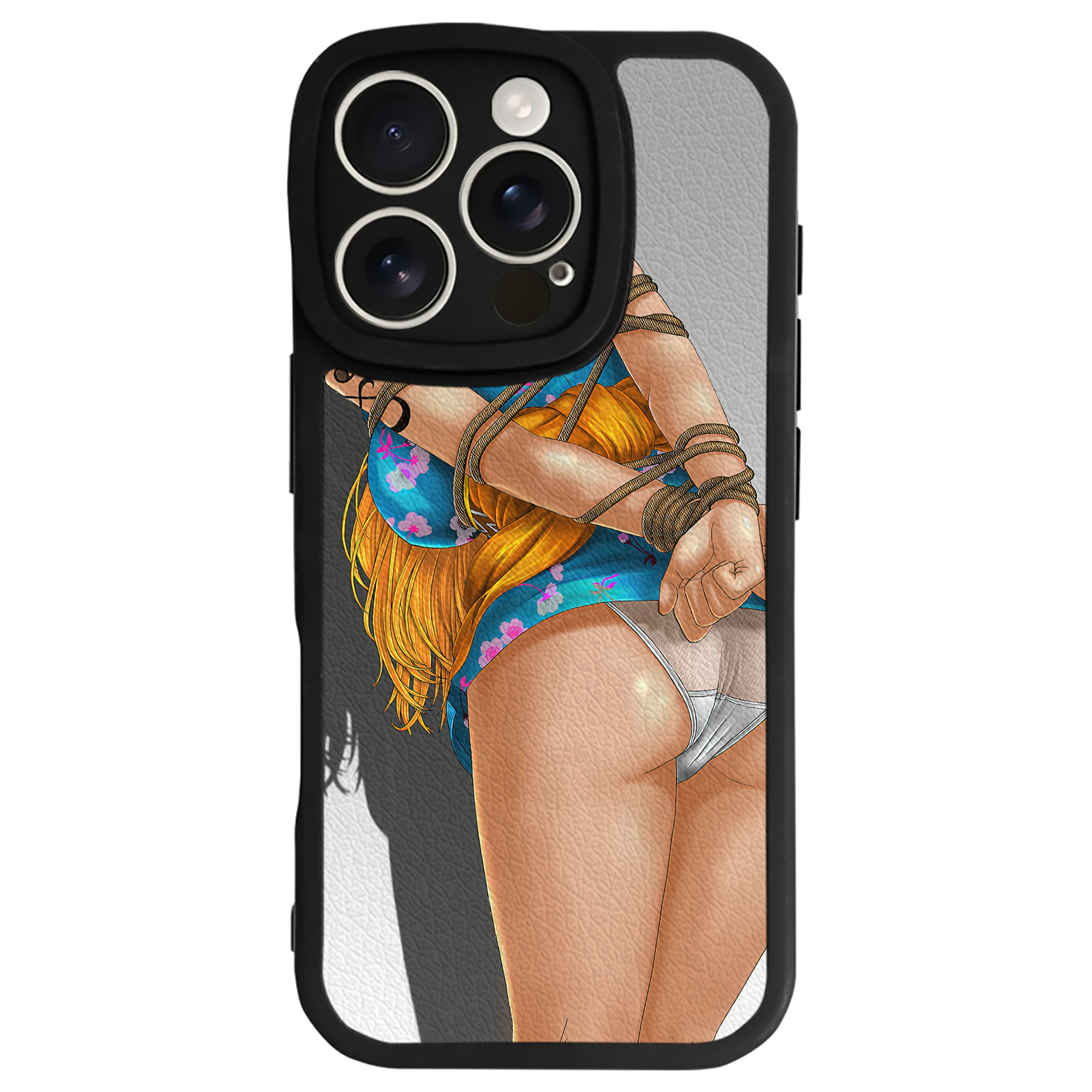 （画像用） ワンピース ONE PIECE 【iPhone 16シリーズ対応】シリコンスマホケース（レザー調） 材質：シリコン